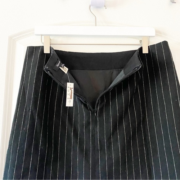 MADEWELL Pinstripe Wool Blend Mini Skirt Size 6 NEW Preppy - Picture 6 of 10